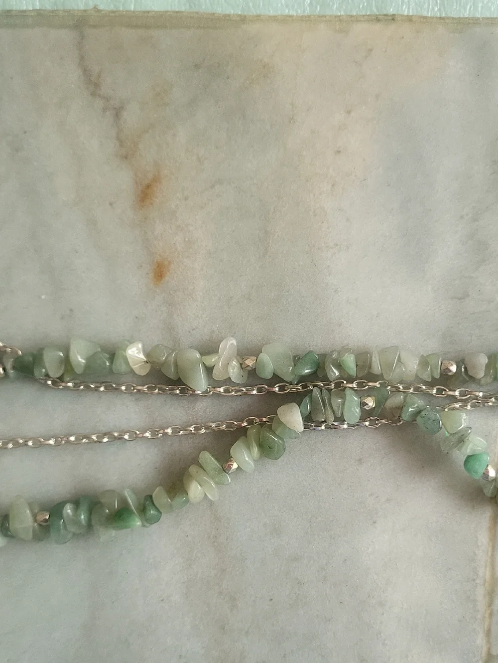 Geniune Green Jade Gemstone Necklace - Picture 7 of 8
